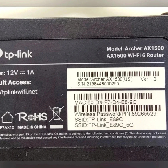 TP-Link Archer AX-1500 WiFi 6 Router, VGC - Picture 6 of 6